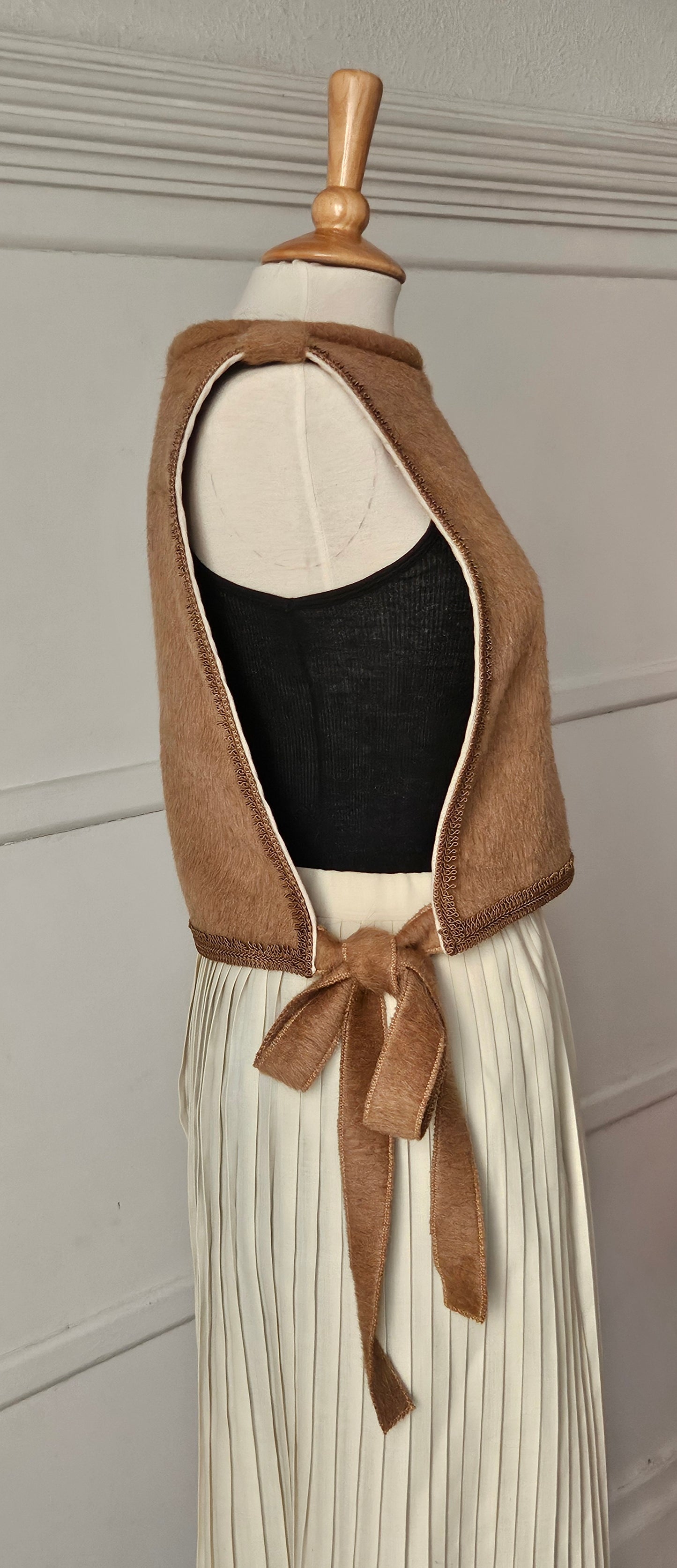 Le Capelet Charlotte Biarritz Camel Effet Poils de Sanglier
