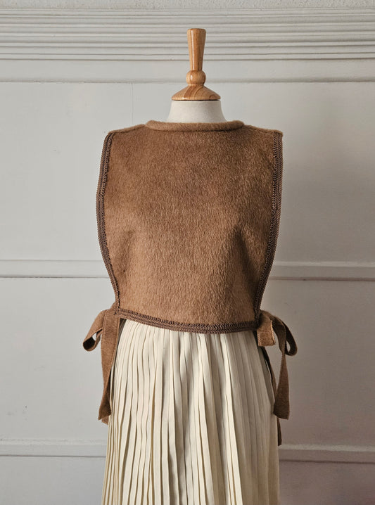 Le Capelet Charlotte Biarritz Camel Effet Poils de Sanglier